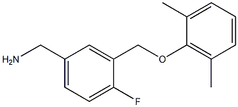 [3-(2,6-dimethylphenoxymethyl)-4-fluorophenyl]methanamine Struktur