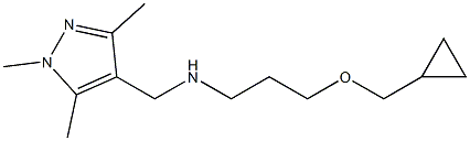 [3-(cyclopropylmethoxy)propyl][(1,3,5-trimethyl-1H-pyrazol-4-yl)methyl]amine Struktur