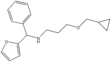 [3-(cyclopropylmethoxy)propyl][furan-2-yl(phenyl)methyl]amine Struktur