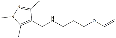 [3-(ethenyloxy)propyl][(1,3,5-trimethyl-1H-pyrazol-4-yl)methyl]amine Struktur