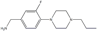 [3-fluoro-4-(4-propylpiperazin-1-yl)phenyl]methanamine Struktur