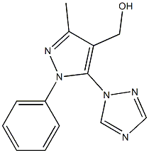 [3-methyl-1-phenyl-5-(1H-1,2,4-triazol-1-yl)-1H-pyrazol-4-yl]methanol Struktur