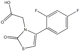 [4-(2,4-difluorophenyl)-2-oxo-1,3-thiazol-3(2H)-yl]acetic acid Struktur