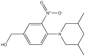 [4-(3,5-dimethylpiperidin-1-yl)-3-nitrophenyl]methanol Struktur