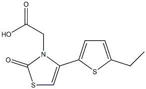 [4-(5-ethylthien-2-yl)-2-oxo-1,3-thiazol-3(2H)-yl]acetic acid Struktur