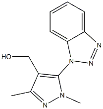 [5-(1H-1,2,3-benzotriazol-1-yl)-1,3-dimethyl-1H-pyrazol-4-yl]methanol Struktur