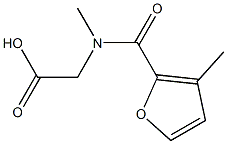 [methyl(3-methyl-2-furoyl)amino]acetic acid Struktur