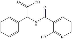 {[(2-hydroxypyridin-3-yl)carbonyl]amino}(phenyl)acetic acid Struktur