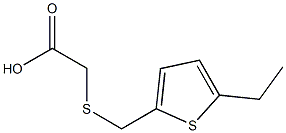 {[(5-ethylthien-2-yl)methyl]thio}acetic acid Struktur