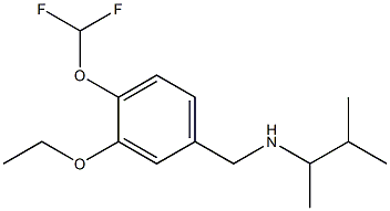 {[4-(difluoromethoxy)-3-ethoxyphenyl]methyl}(3-methylbutan-2-yl)amine Struktur