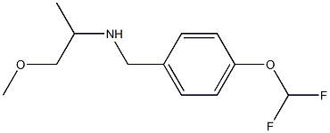 {[4-(difluoromethoxy)phenyl]methyl}(1-methoxypropan-2-yl)amine Struktur