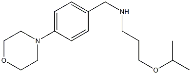 {[4-(morpholin-4-yl)phenyl]methyl}[3-(propan-2-yloxy)propyl]amine Struktur