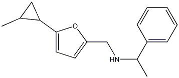 {[5-(2-methylcyclopropyl)furan-2-yl]methyl}(1-phenylethyl)amine Struktur