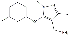 {1,3-dimethyl-5-[(3-methylcyclohexyl)oxy]-1H-pyrazol-4-yl}methanamine Struktur