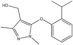 {1,3-dimethyl-5-[2-(propan-2-yl)phenoxy]-1H-pyrazol-4-yl}methanol Struktur