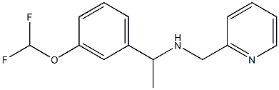 {1-[3-(difluoromethoxy)phenyl]ethyl}(pyridin-2-ylmethyl)amine Struktur