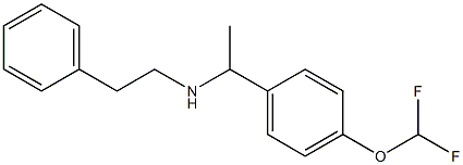 {1-[4-(difluoromethoxy)phenyl]ethyl}(2-phenylethyl)amine Struktur