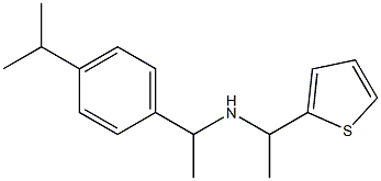 {1-[4-(propan-2-yl)phenyl]ethyl}[1-(thiophen-2-yl)ethyl]amine Struktur