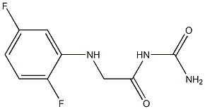 {2-[(2,5-difluorophenyl)amino]acetyl}urea Struktur