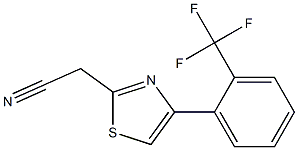 {4-[2-(trifluoromethyl)phenyl]-1,3-thiazol-2-yl}acetonitrile Struktur