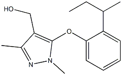 {5-[2-(butan-2-yl)phenoxy]-1,3-dimethyl-1H-pyrazol-4-yl}methanol Struktur