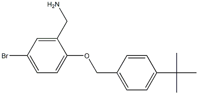 {5-bromo-2-[(4-tert-butylphenyl)methoxy]phenyl}methanamine Struktur