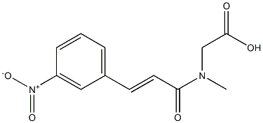 {methyl[(2E)-3-(3-nitrophenyl)prop-2-enoyl]amino}acetic acid Struktur