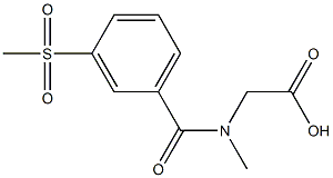 {methyl[3-(methylsulfonyl)benzoyl]amino}acetic acid Struktur