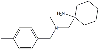 1-({methyl[(4-methylphenyl)methyl]amino}methyl)cyclohexan-1-amine Struktur