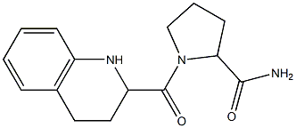 1-(1,2,3,4-tetrahydroquinolin-2-ylcarbonyl)pyrrolidine-2-carboxamide Struktur