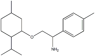 1-(1-amino-2-{[5-methyl-2-(propan-2-yl)cyclohexyl]oxy}ethyl)-4-methylbenzene Struktur