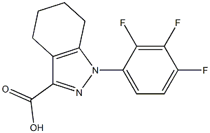 1-(2,3,4-trifluorophenyl)-4,5,6,7-tetrahydro-1H-indazole-3-carboxylic acid Struktur