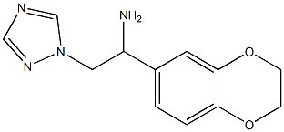 1-(2,3-dihydro-1,4-benzodioxin-6-yl)-2-(1H-1,2,4-triazol-1-yl)ethanamine Struktur