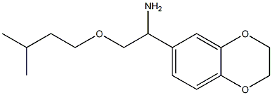 1-(2,3-dihydro-1,4-benzodioxin-6-yl)-2-(3-methylbutoxy)ethan-1-amine Struktur