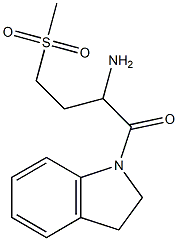 1-(2,3-dihydro-1H-indol-1-yl)-4-(methylsulfonyl)-1-oxobutan-2-amine Struktur