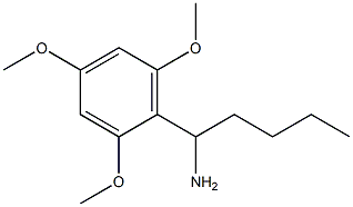 1-(2,4,6-trimethoxyphenyl)pentan-1-amine Struktur