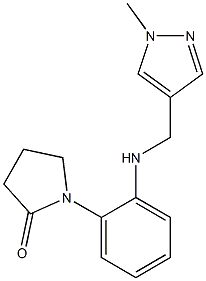 1-(2-{[(1-methyl-1H-pyrazol-4-yl)methyl]amino}phenyl)pyrrolidin-2-one Struktur