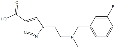 1-(2-{[(3-fluorophenyl)methyl](methyl)amino}ethyl)-1H-1,2,3-triazole-4-carboxylic acid Struktur