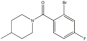 1-(2-bromo-4-fluorobenzoyl)-4-methylpiperidine Struktur