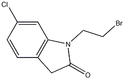 1-(2-bromoethyl)-6-chloro-2,3-dihydro-1H-indol-2-one Struktur