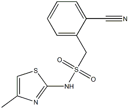 1-(2-cyanophenyl)-N-(4-methyl-1,3-thiazol-2-yl)methanesulfonamide Struktur