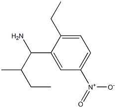 1-(2-ethyl-5-nitrophenyl)-2-methylbutan-1-amine Struktur