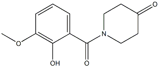 1-(2-hydroxy-3-methoxybenzoyl)piperidin-4-one Struktur