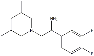 1-(3,4-difluorophenyl)-2-(3,5-dimethylpiperidin-1-yl)ethanamine Struktur