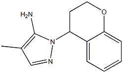 1-(3,4-dihydro-2H-1-benzopyran-4-yl)-4-methyl-1H-pyrazol-5-amine Struktur