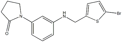 1-(3-{[(5-bromothiophen-2-yl)methyl]amino}phenyl)pyrrolidin-2-one Struktur