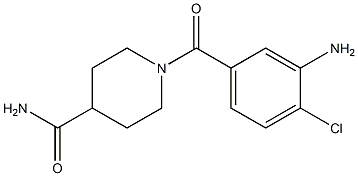 1-(3-amino-4-chlorobenzoyl)piperidine-4-carboxamide Struktur