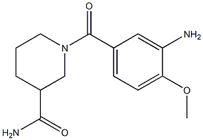 1-(3-amino-4-methoxybenzoyl)piperidine-3-carboxamide Struktur