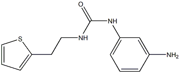 1-(3-aminophenyl)-3-[2-(thiophen-2-yl)ethyl]urea Struktur