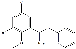 1-(3-bromo-5-chloro-2-methoxyphenyl)-2-phenylethan-1-amine Struktur